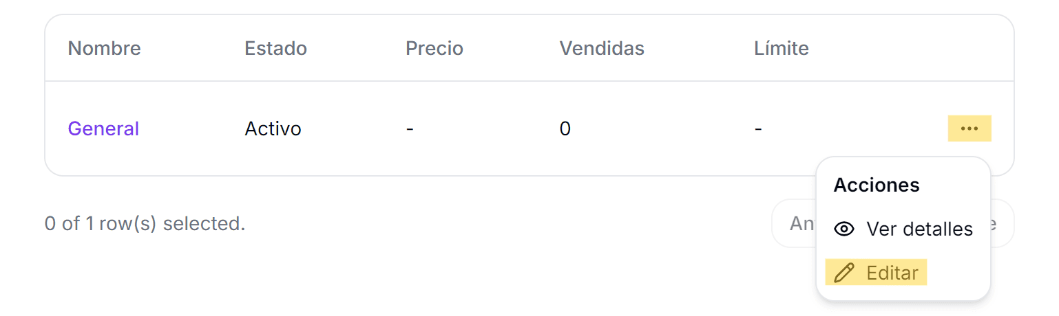 Tipos de Entrada